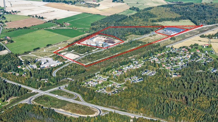 Nordanö Utvecklingsområde ligger längs med riksväg 68.