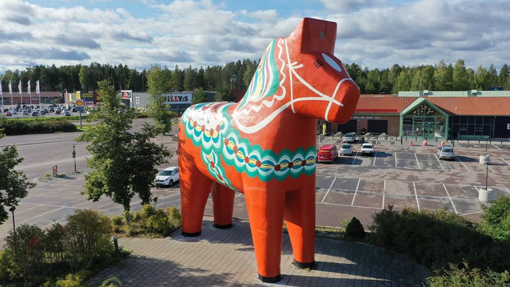 Dalahästen i Dalahästområdet, Get Johannas väg, Avesta
